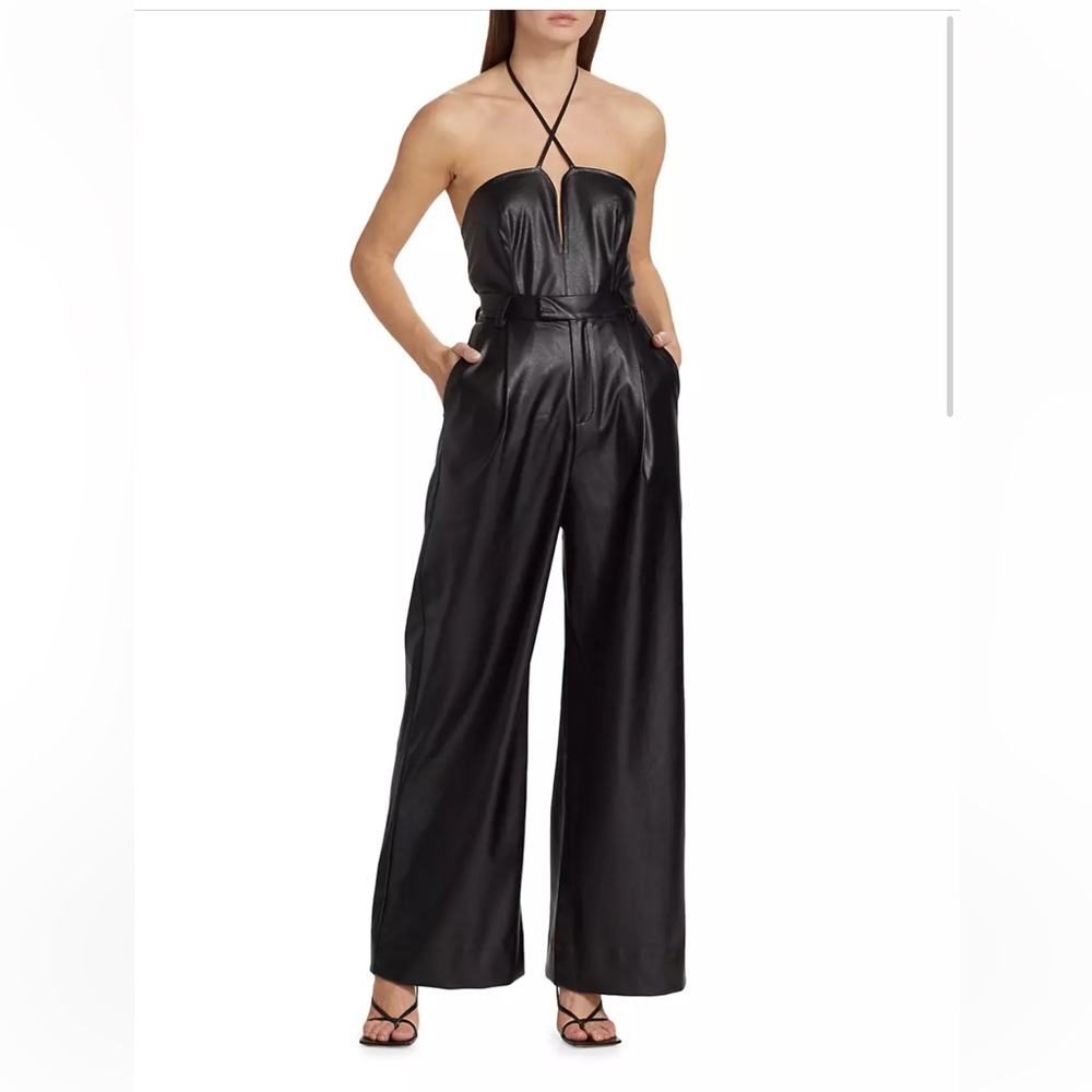Nonchalant Pelham Faux leather wide leg pants